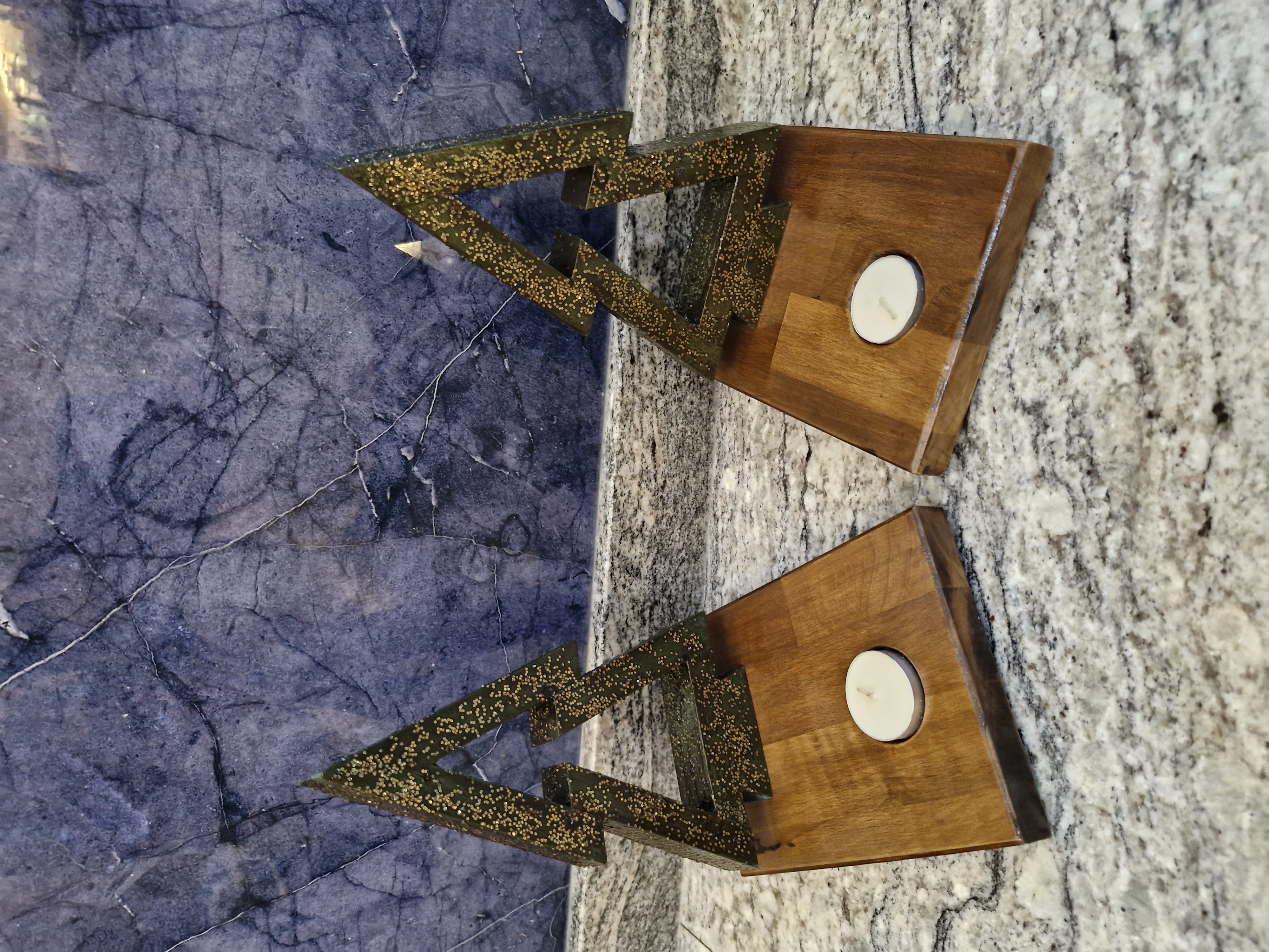 Wooden Candle Holders